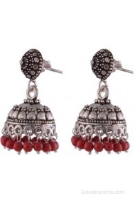 Ganapathy Gems Oxodised Silver Plated Alloy Jhumki Earring